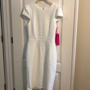 Betsey Johnson Ivory Cap Sleeve Dress
